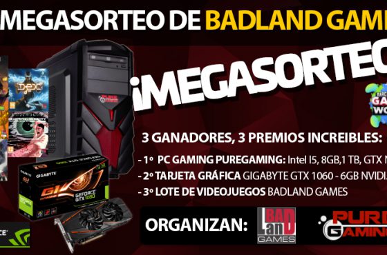 MEGASORTEO BadLand Games: PC PureGaming + NVIDIA GTX1060 + Lote de Videojuegos