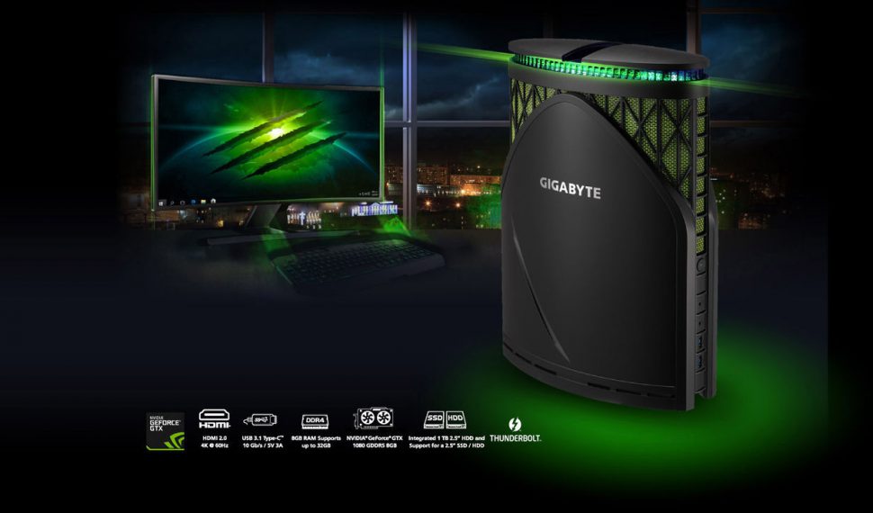 Gigabyte Brix Gaming GT – un Brix con potencia NVIDIA GTX1070 y GTX1080