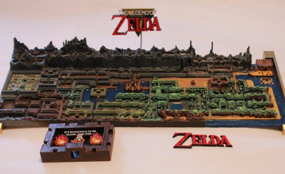 El mapa de The Legend of Zelda impreso en 3D