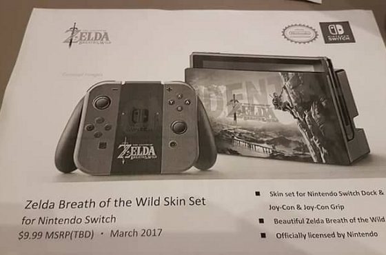 Nintendo Switch se lanzará con accesorios inspirados en Zelda