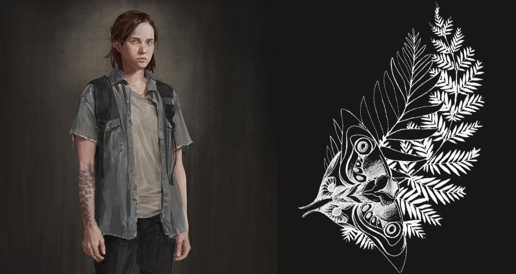 One of us clothing. Татуировка Элли из last of us 2. Тату Элли the last of us 2 эскиз.