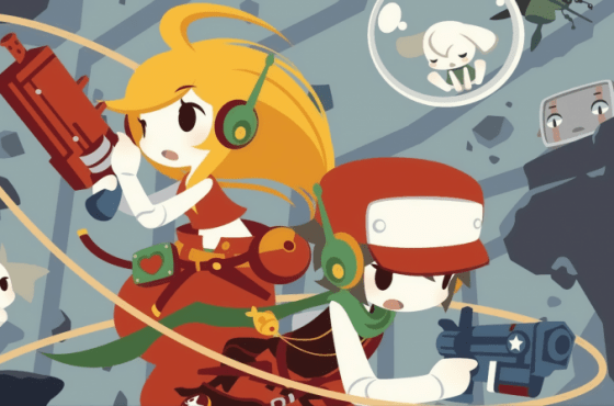 Se muestra la versión en físico del juego Cave Story+ para Nintendo Switch
