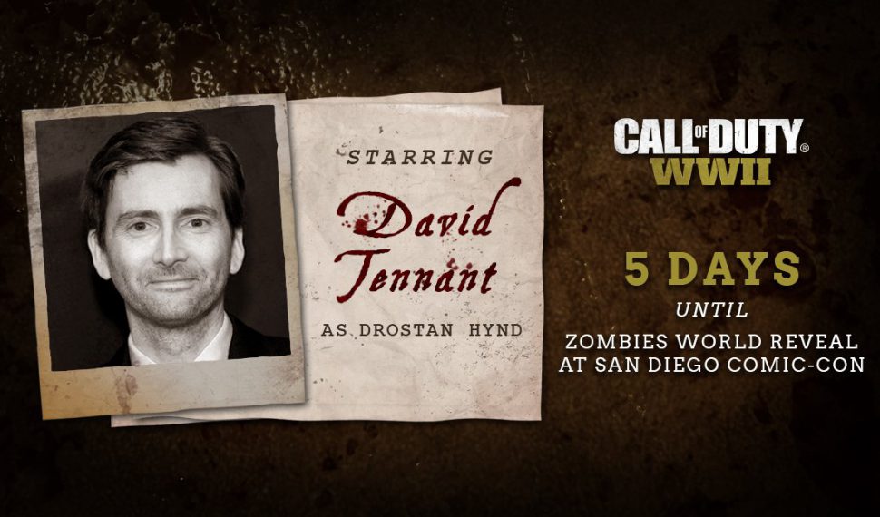 David Tennant será uno de los personajes del modo zombie de Call of Duty WWII