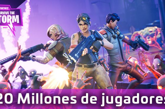 Fortnite alcanza los 20 millones de jugadores y hoy, recibe una nueva actualización