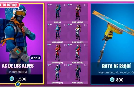 Fortnite presenta sus nuevas skins con temática de esquí