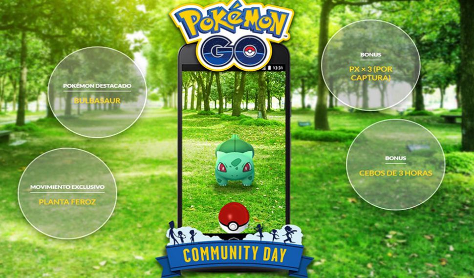Bulbasaur protagonista del evento comunitario en Pokémon Go el 25 de marzo