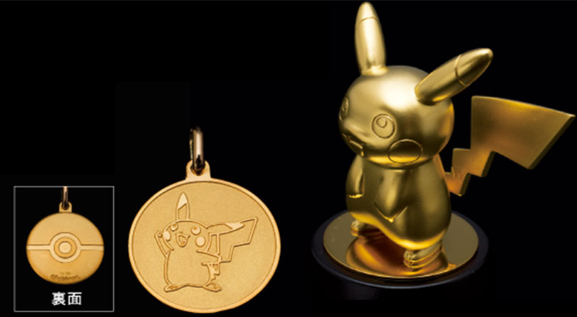 figura oro pikachu pokemon