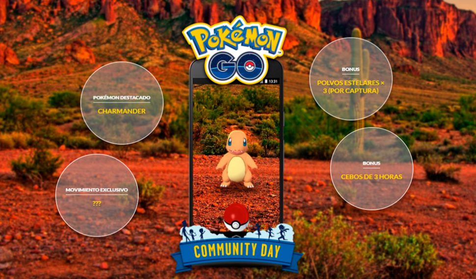 Charmander confirmado para el evento comunitario de Pokémon Go el 19 de mayo