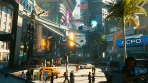 ambientación cyberpunk 2077