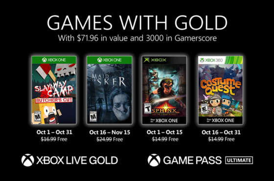 Xbox Games with Gold de octubre de 2020