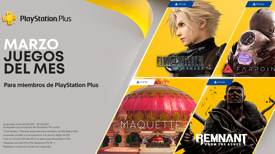PlayStation Plus: novedades del mes de marzo