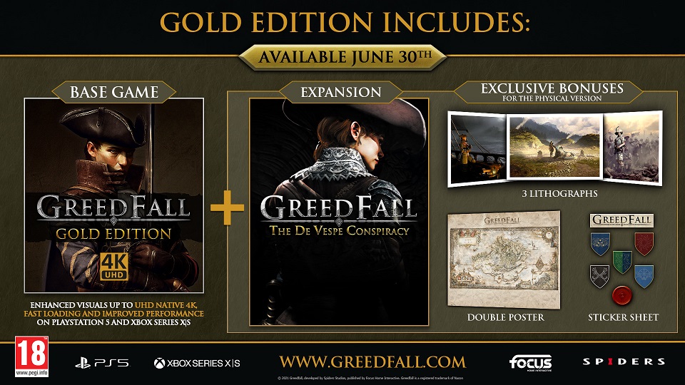 GreedFall: Gold Edition y una nueva expansión se estrenan el 30 de junio
