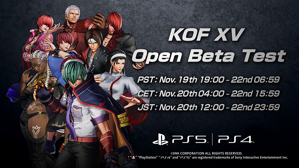 THE KING OF FIGHTERS XV contará con una beta abierta exclusiva para PS4 y PS5
