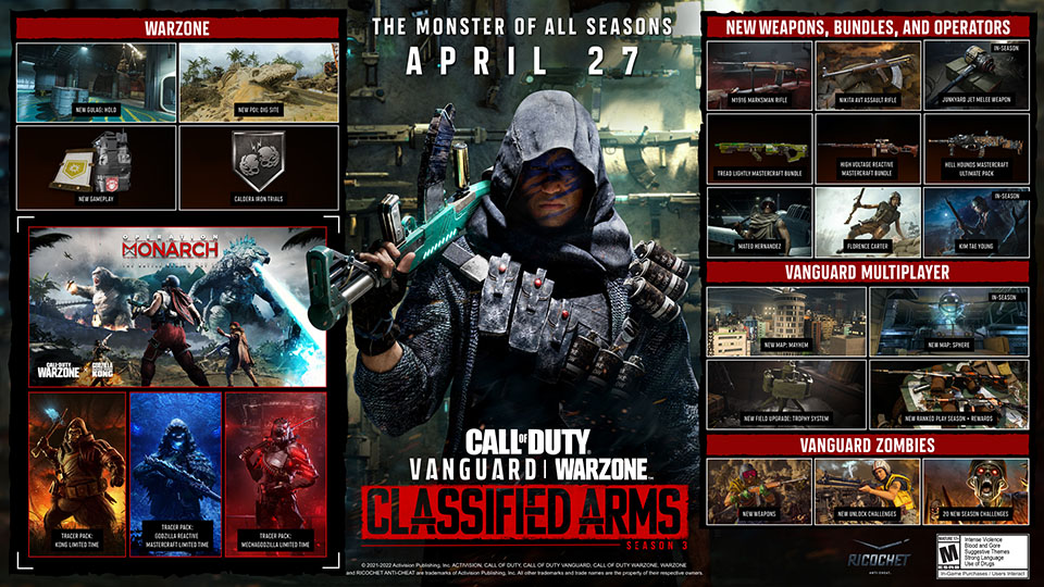 La tercera temporada de Call of Duty Vanguard y Warzone llega el próximo 27 de abril