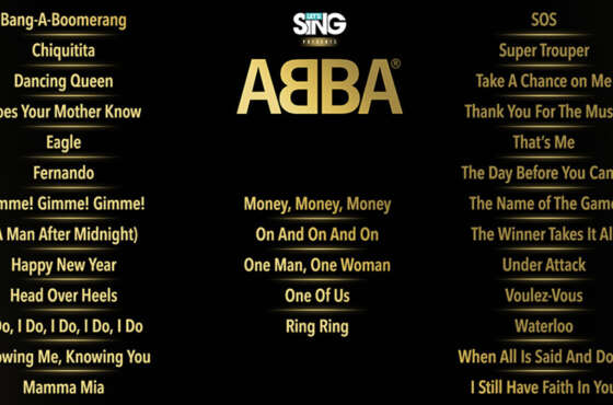 Let’s Sing presents ABBA listado de canciones