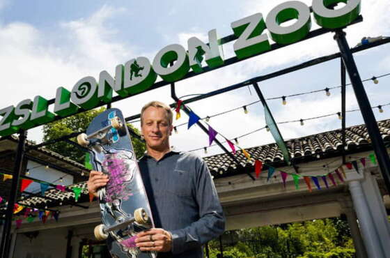 Tony Hawk cambia la tabla por un ave rapaz